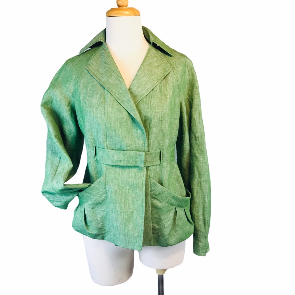Luca Luca Couture Linen Blazer Made in Italy US/10 - Picture 3 of 12